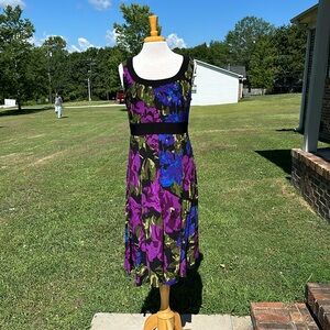 Purple and blue dress